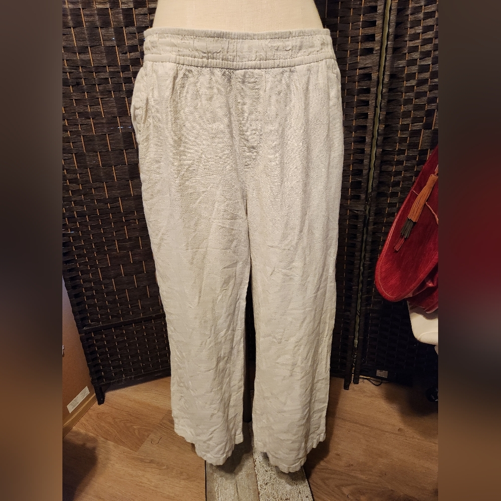 Old Navy Cream Wide Leg Pants